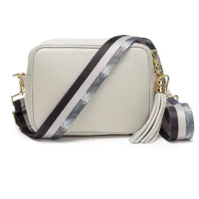 Crossbody Light Grey(Python Stripe Strap)