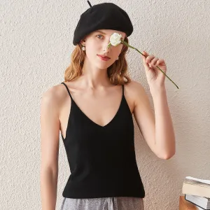 100% Cashmere Elegant V-Neck Camisole