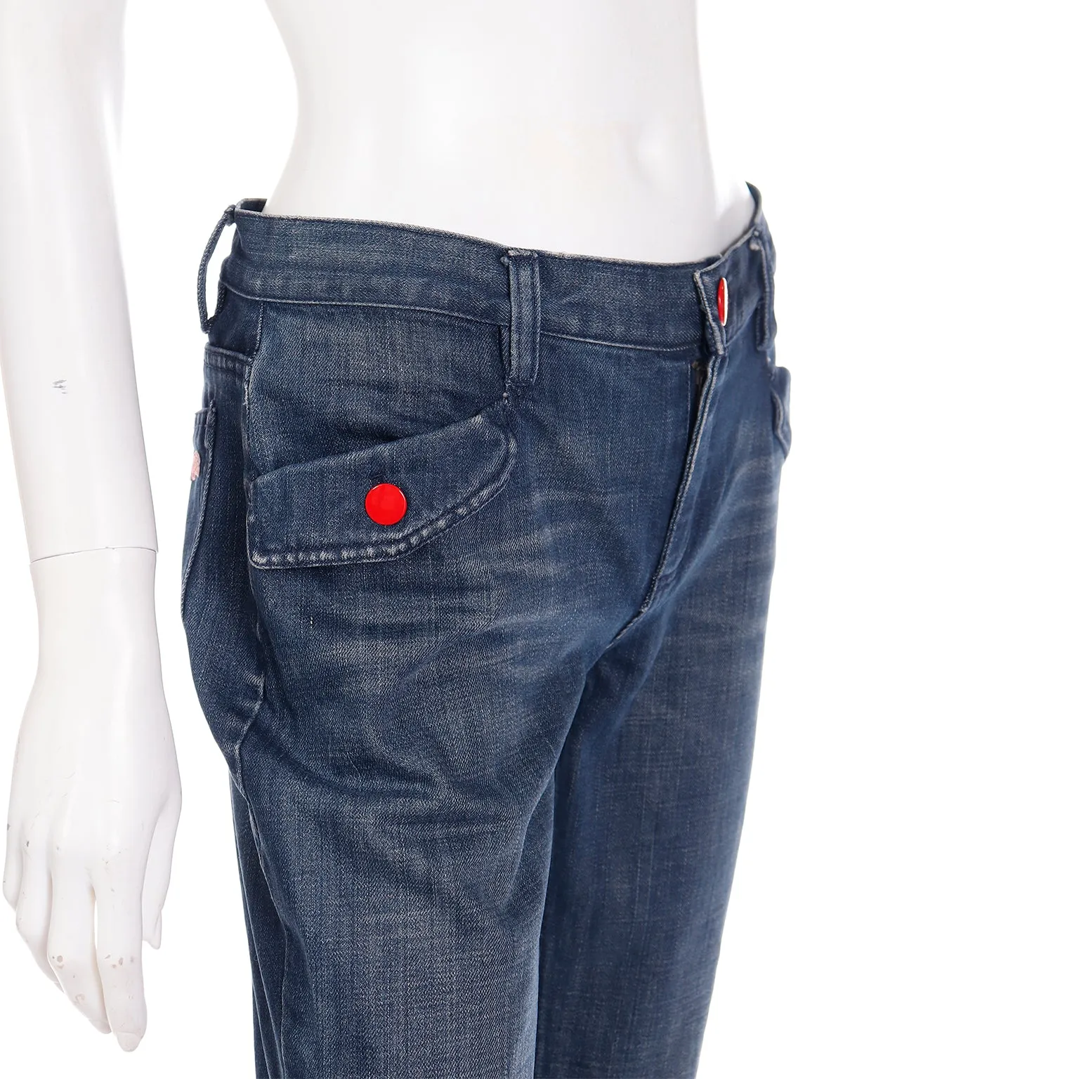 2000s Vintage Marc Jacobs Knicker Style Cropped Denim Jeans