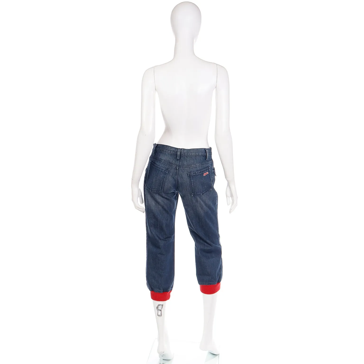 2000s Vintage Marc Jacobs Knicker Style Cropped Denim Jeans