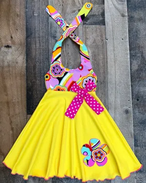 2T Yellow Flower Power Dress