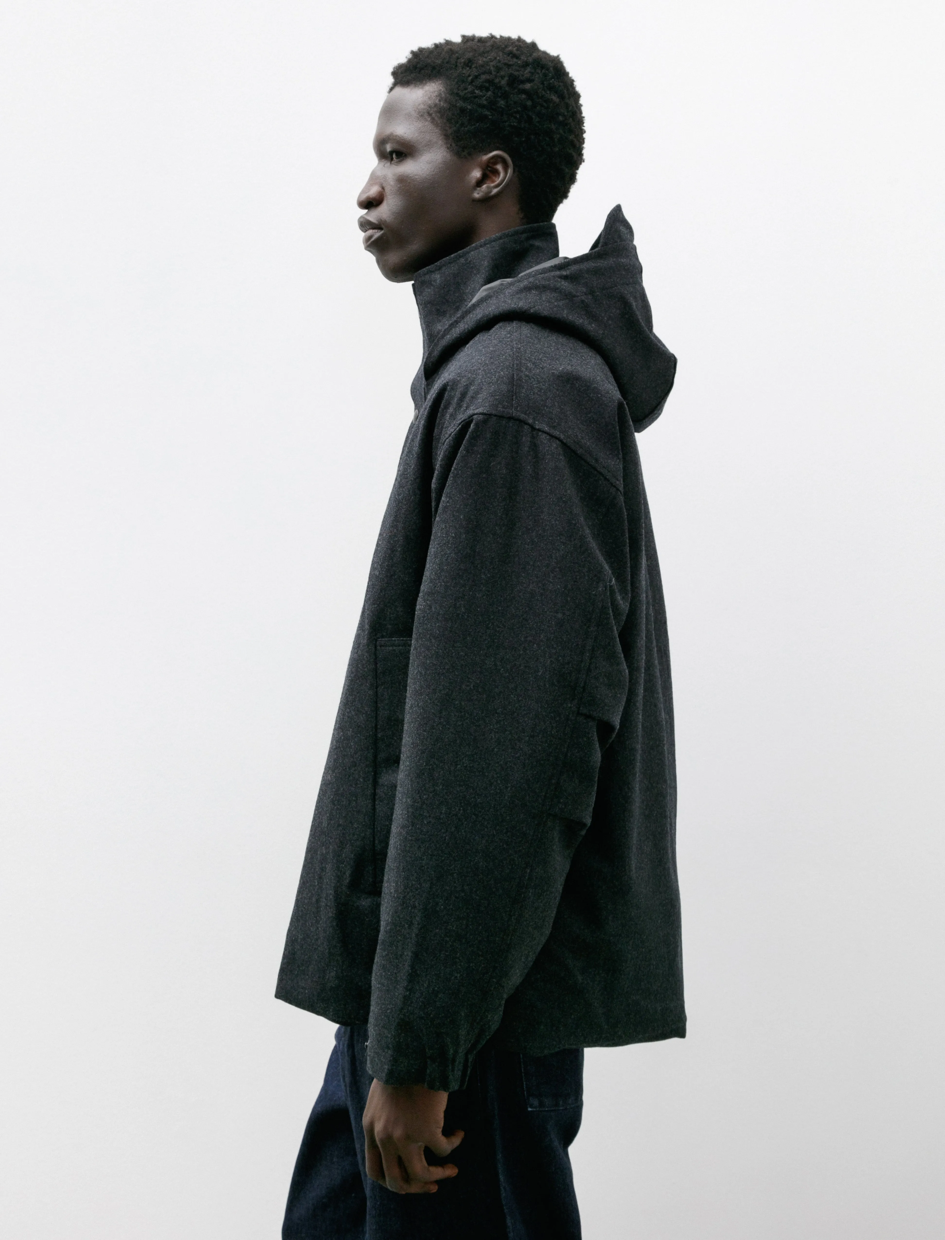 Air 2 Layer Wool Parka Charcoal