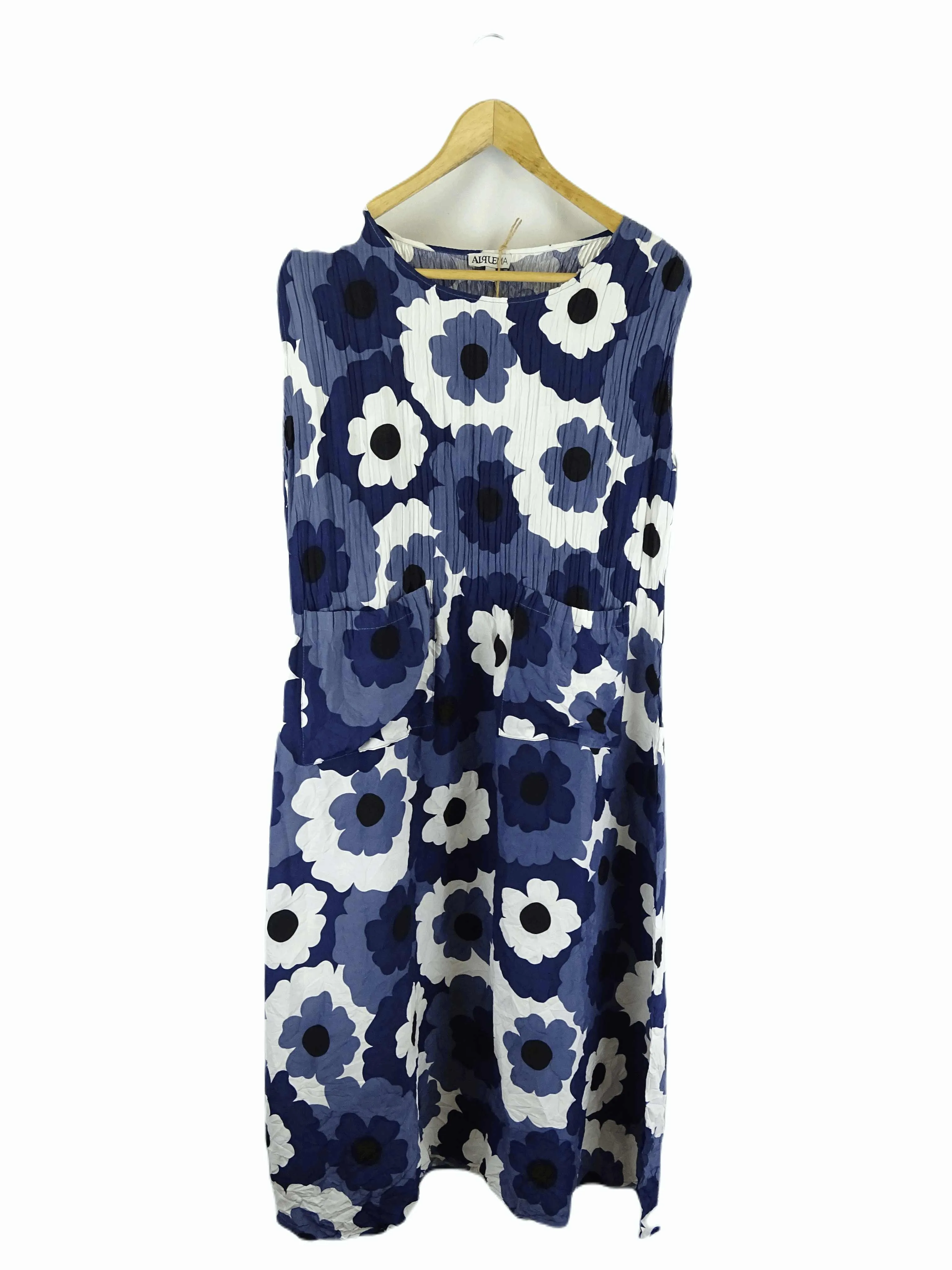 Alquema Blue And White Floral Dress M