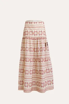 Anouk Embroidered Cotton Maxi Skirt