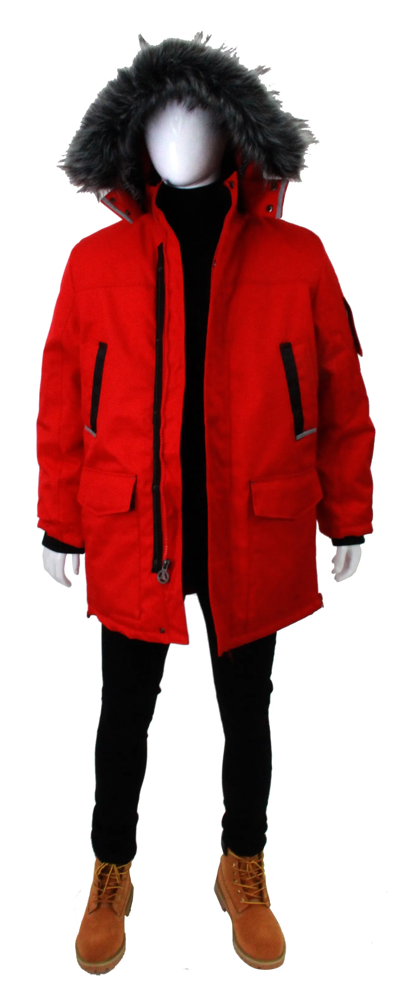 AWAKNDLAND,PATCH POCKET-PARKA-CASUAL JKTS-AM1055-RED