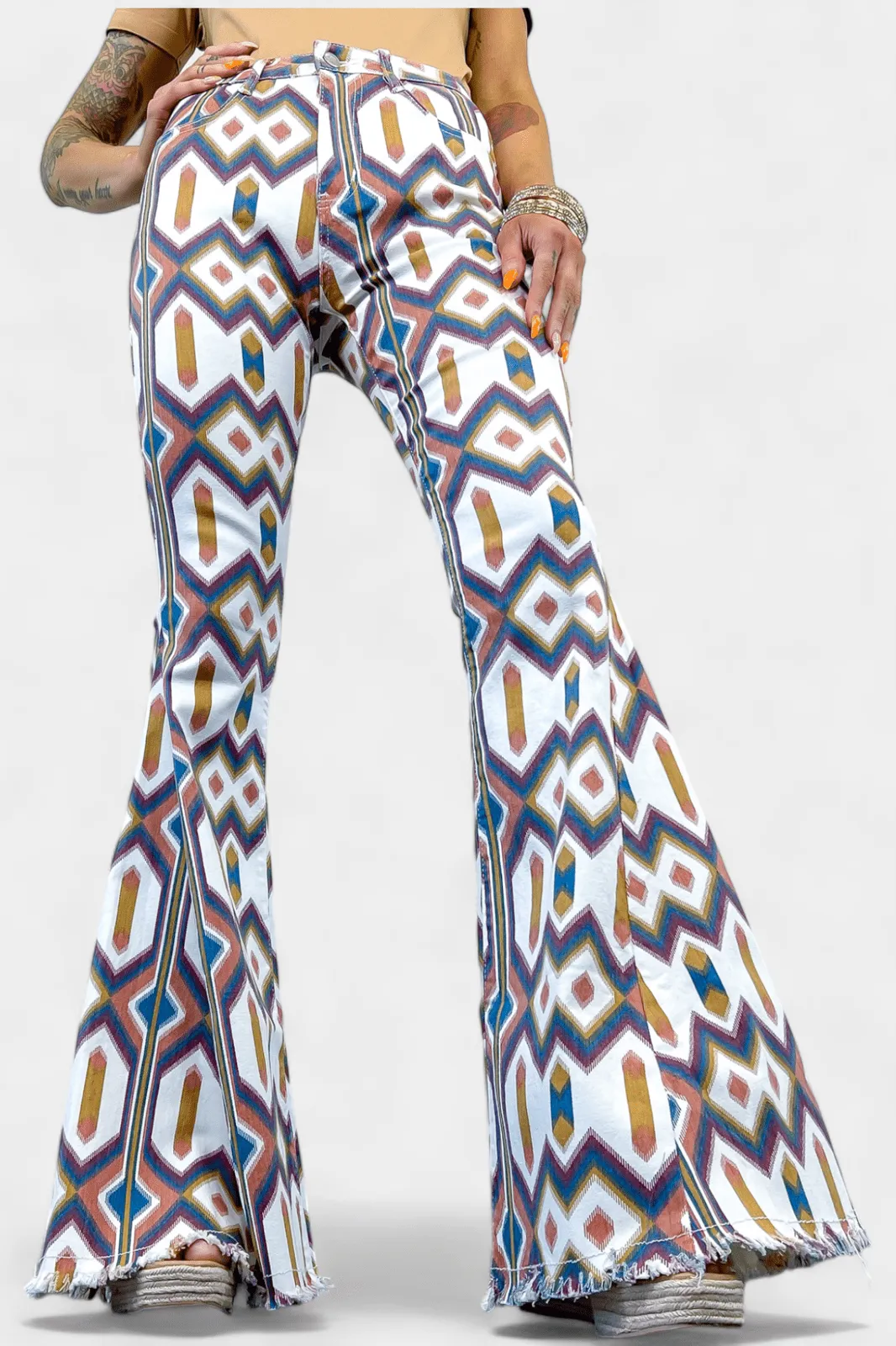 Aztec Flared Jeans