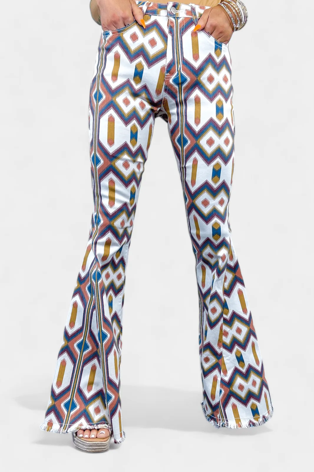 Aztec Flared Jeans