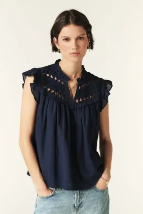 Bash Paris Bachus Blouse in Navy