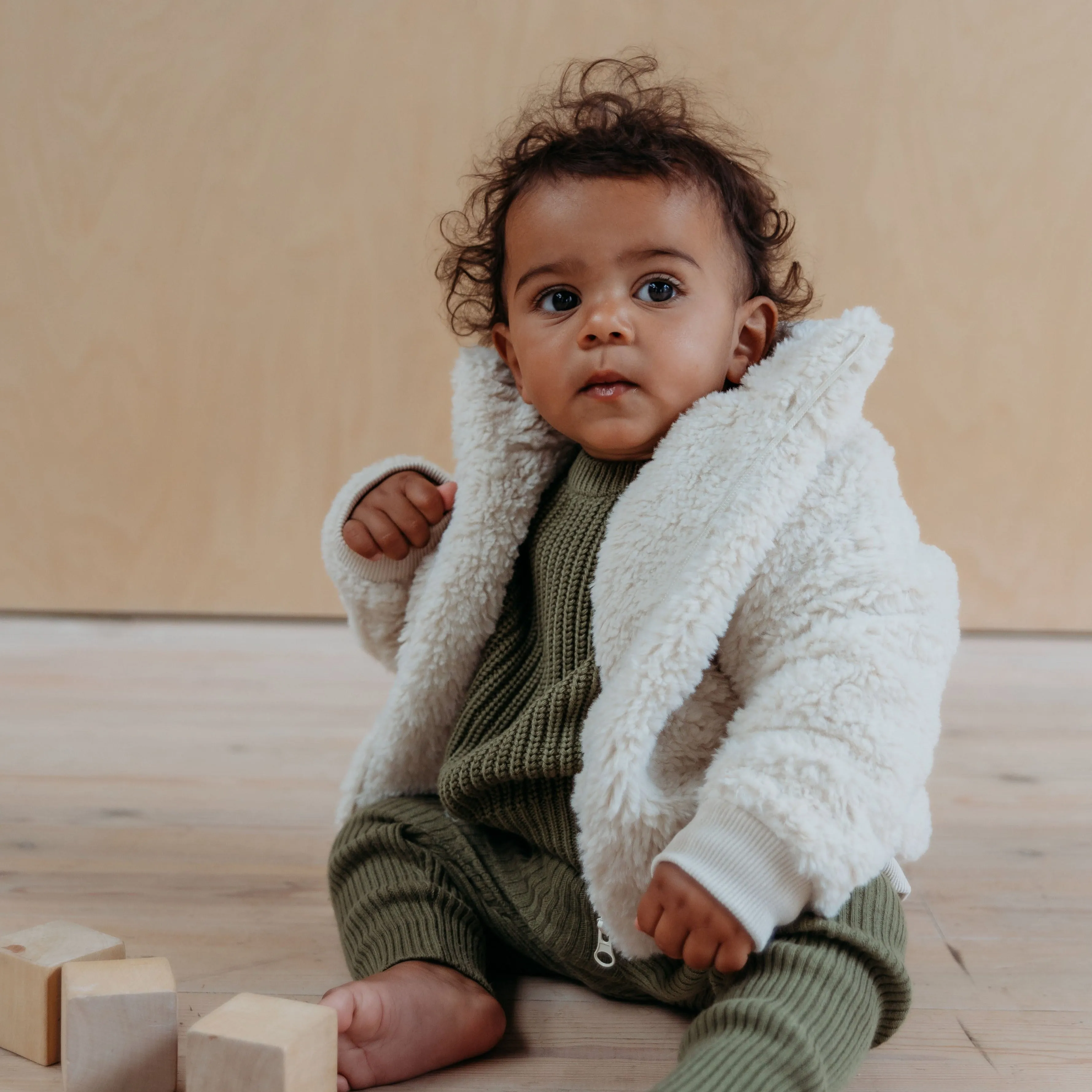 Beige Teddy Coat