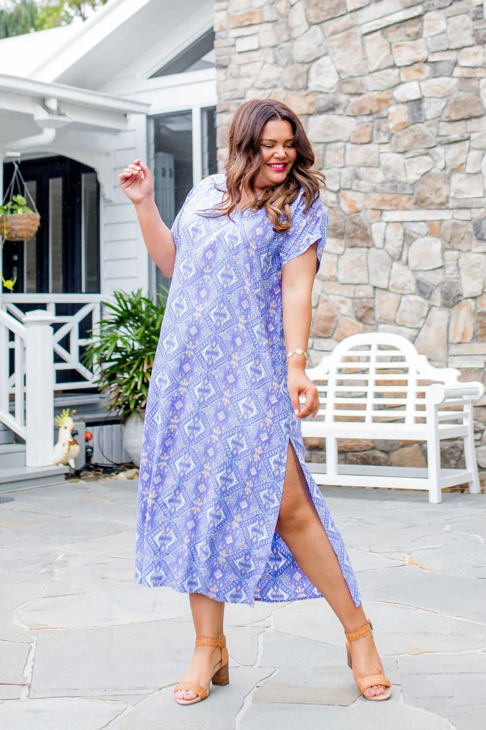 Blue Moroccan Maxi Dress