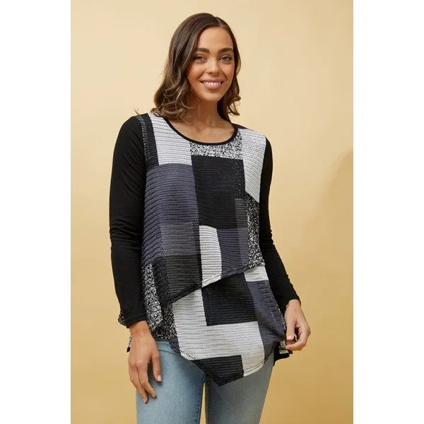 BOBBI DOUBLE LAYER COLOUR BLOCK TOP