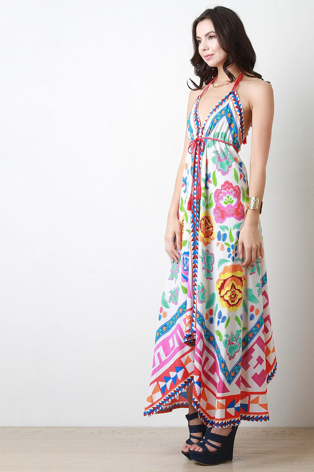 Bohemian Halter Maxi Dress