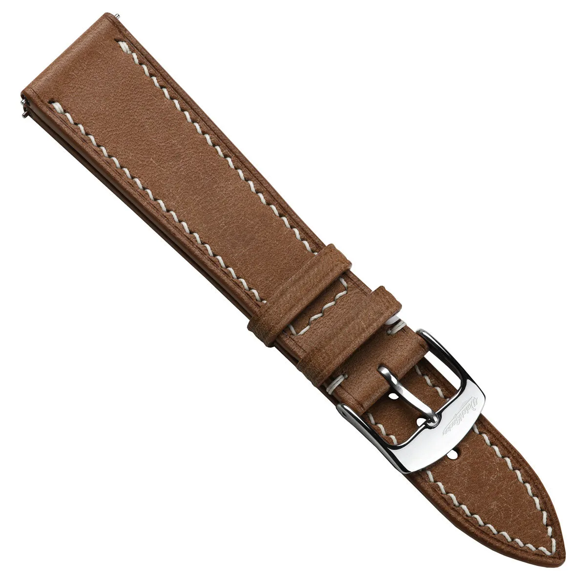 Bourton Hand-Stitched Genuine Italian Leather Watch Strap - Light Brown