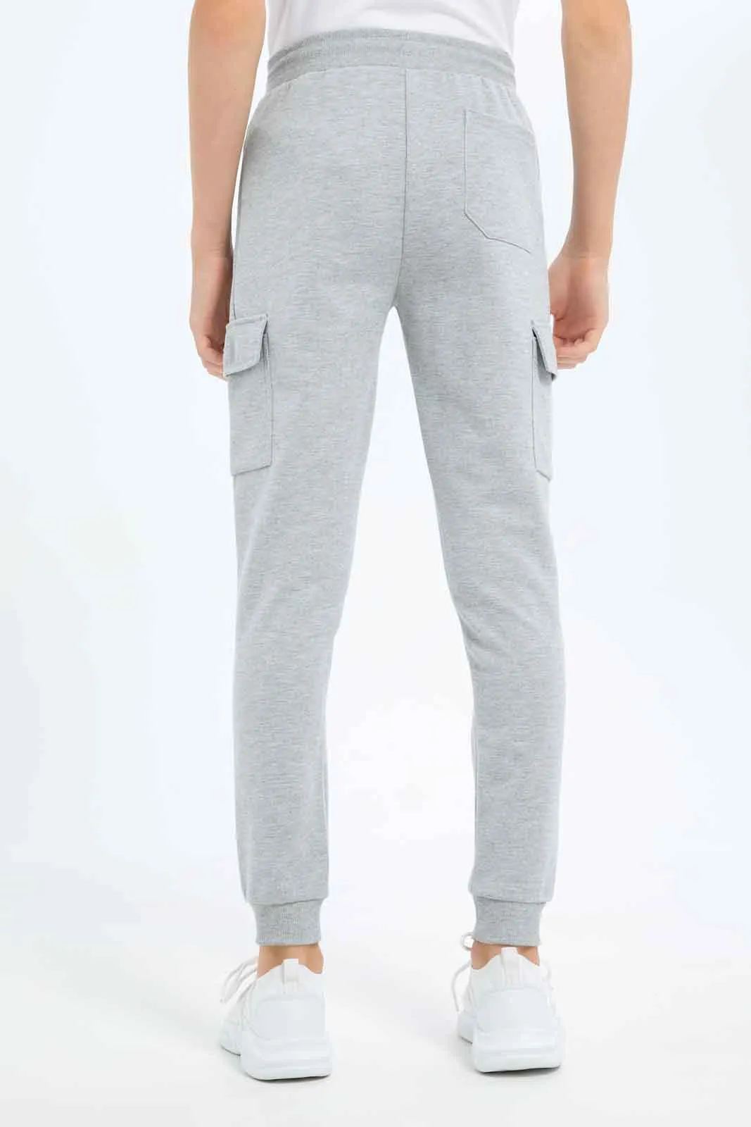 Boys Grey Cargo Active Pants