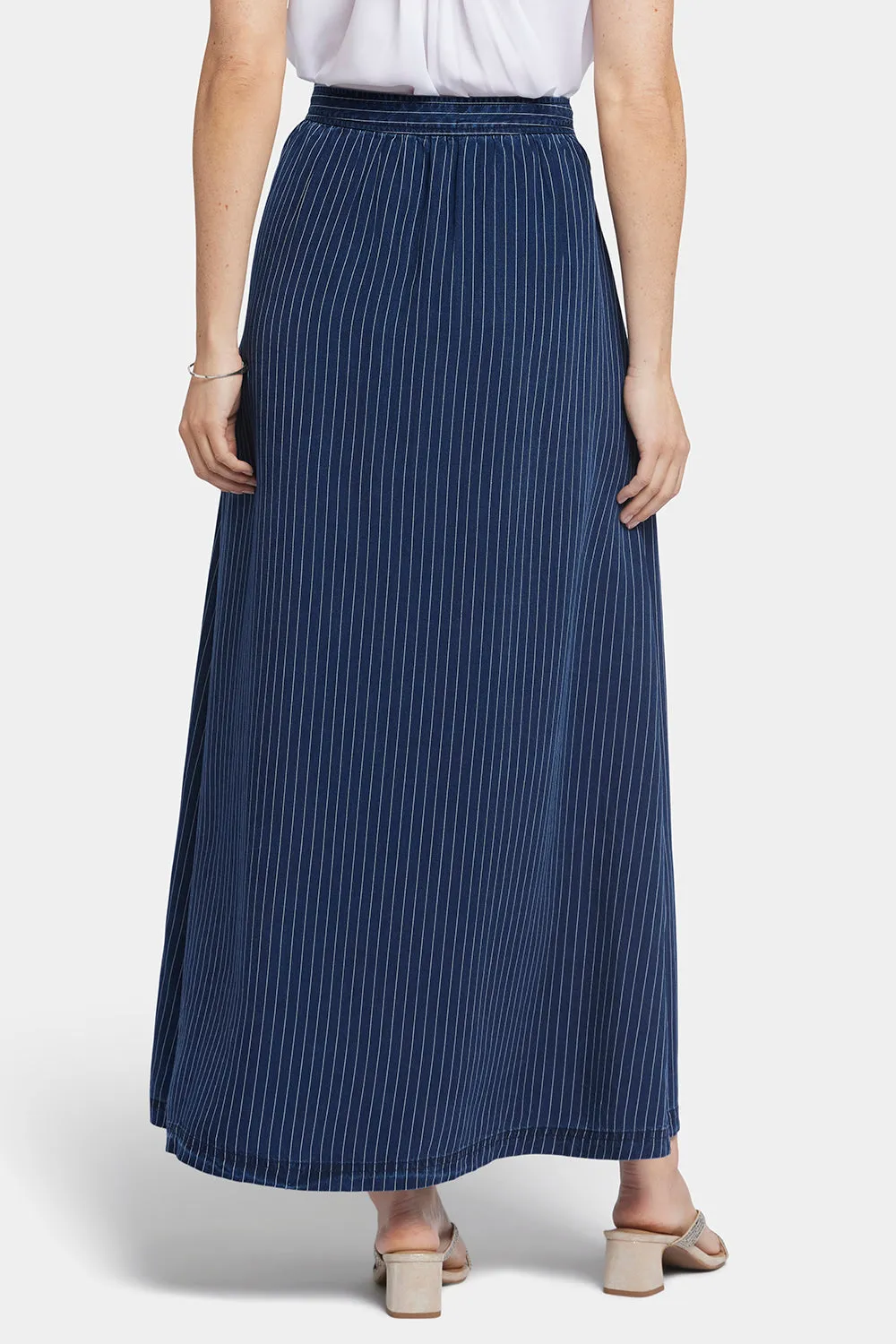 Button-Front Maxi Skirt