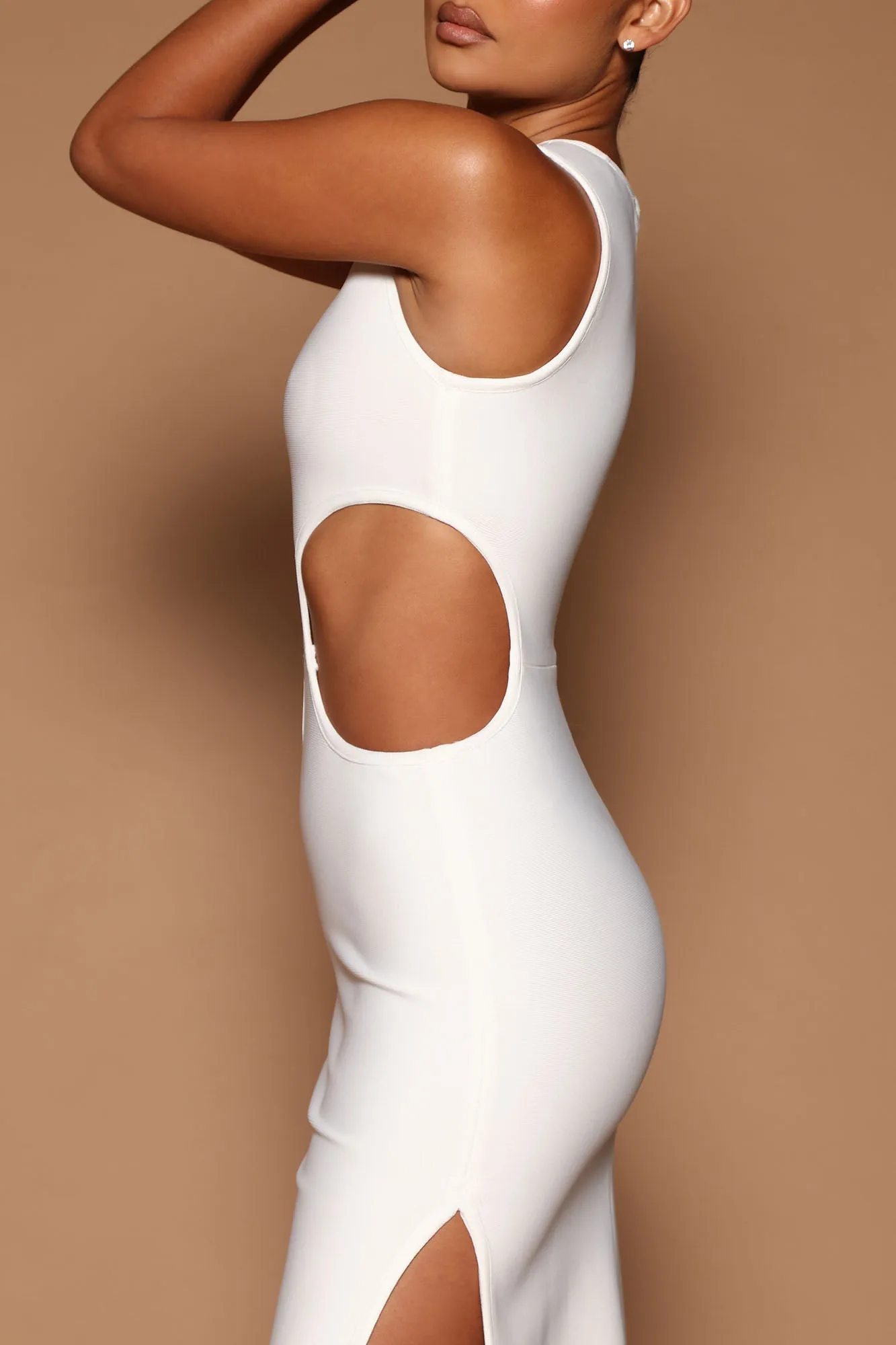 Calista Bandage Maxi Dress - White