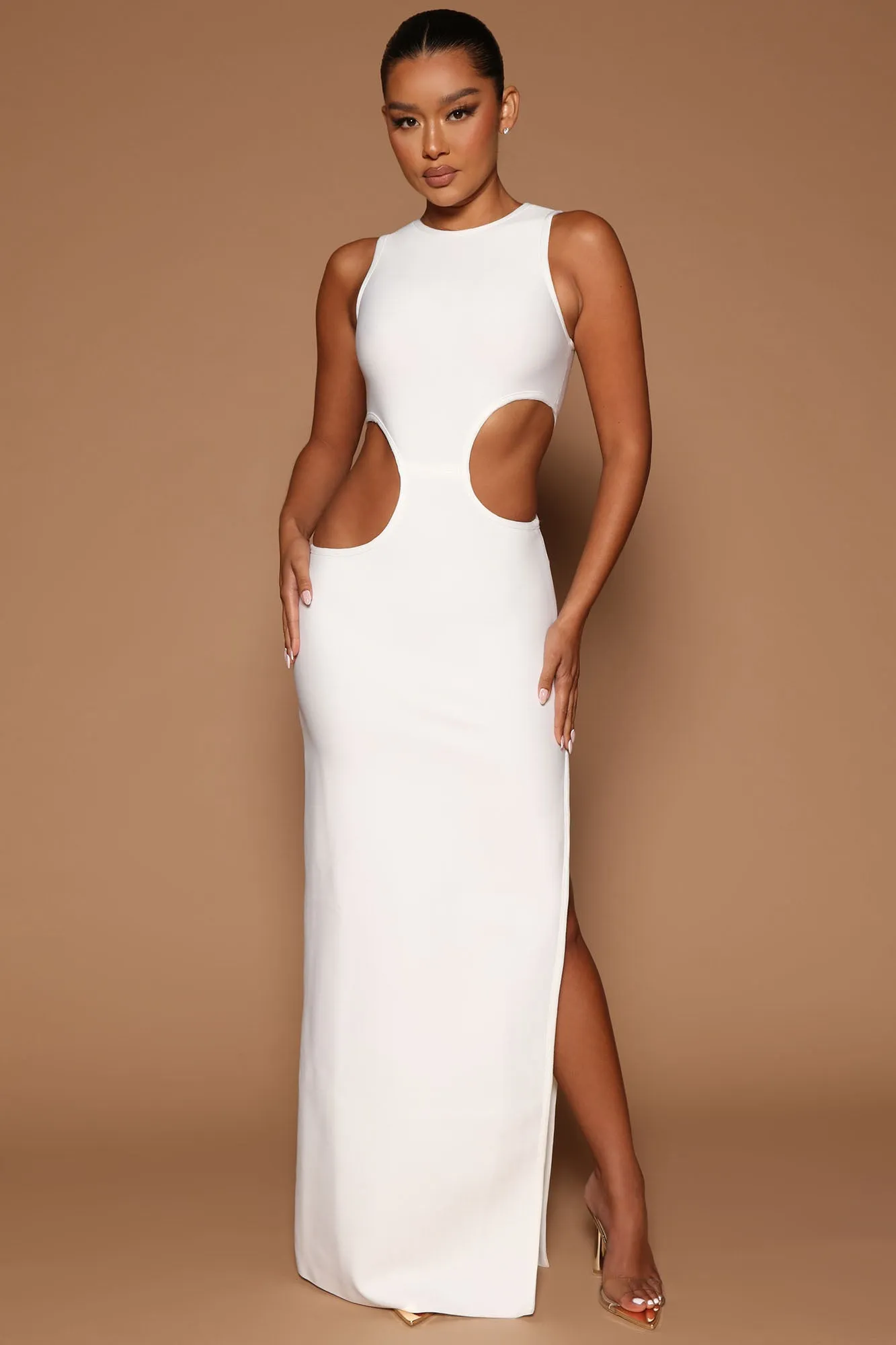 Calista Bandage Maxi Dress - White