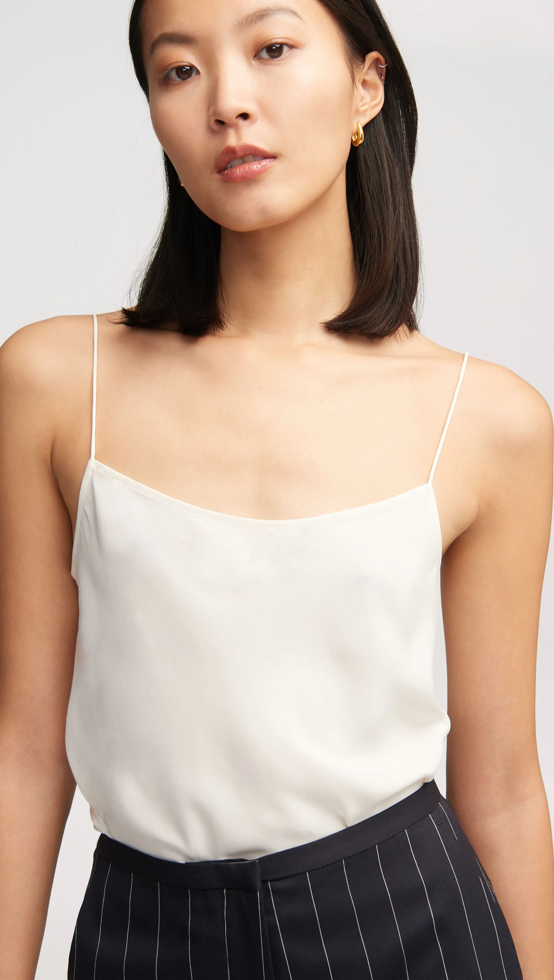 Camisole in Matte-side Silk Charmeuse | Ivory