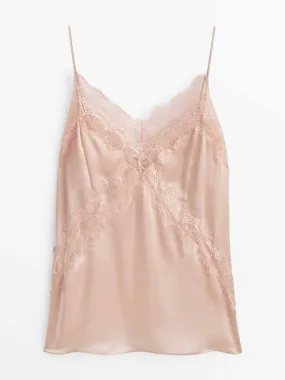 Camisole top with lace detail