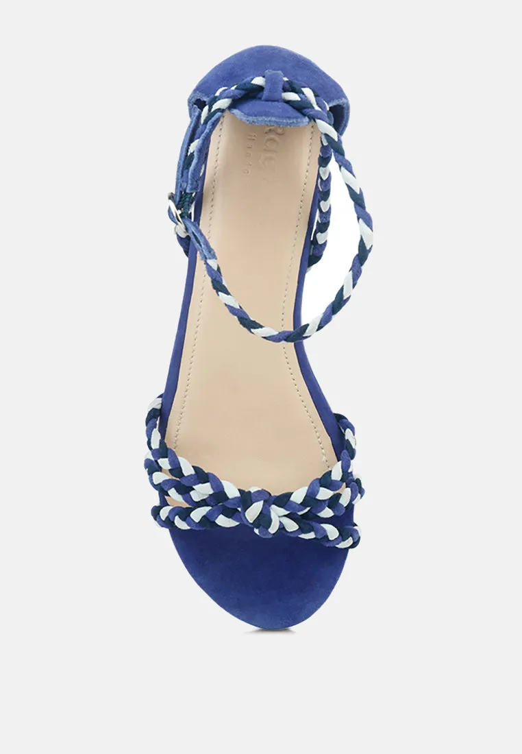 CANDANCE Blue Block Heel Sandal