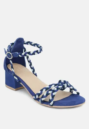 CANDANCE Blue Block Heel Sandal