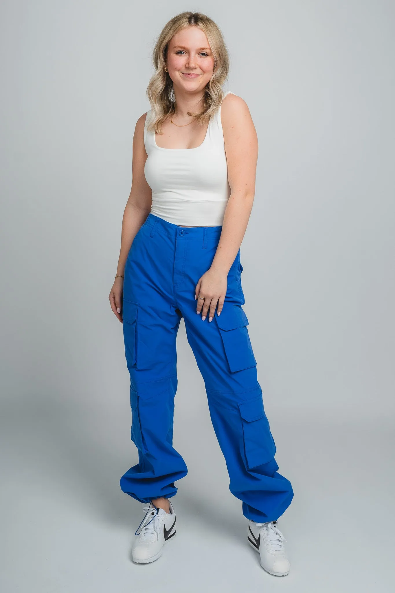 Cargo pants azure