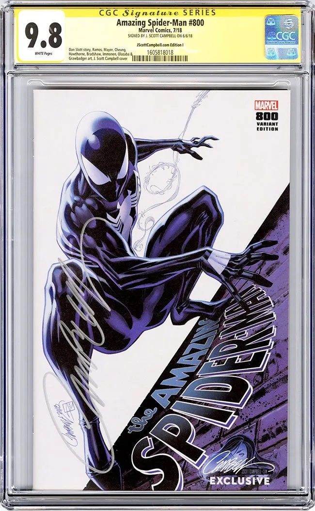 CGC 9.8 SS Amazing-Spider Man #800 'trade dress' cover I J. Scott Campbell