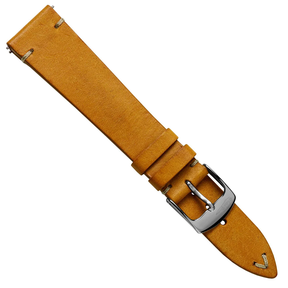 Charlbury V-Stitch Genuine Italian Leather Watch Strap - Vintage Gold