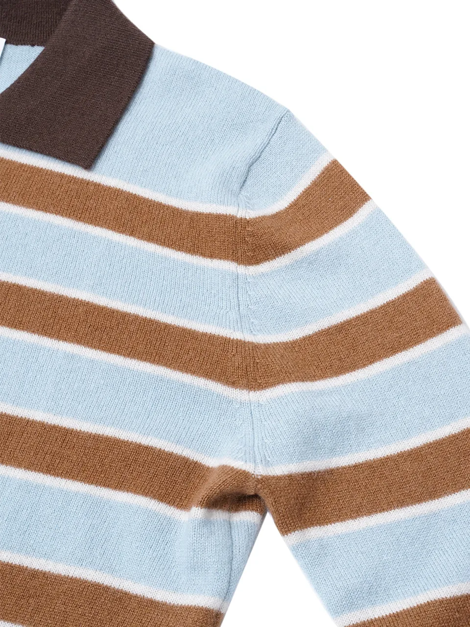 Classic Polo Striped Sweater_Baby Blue / Mocha