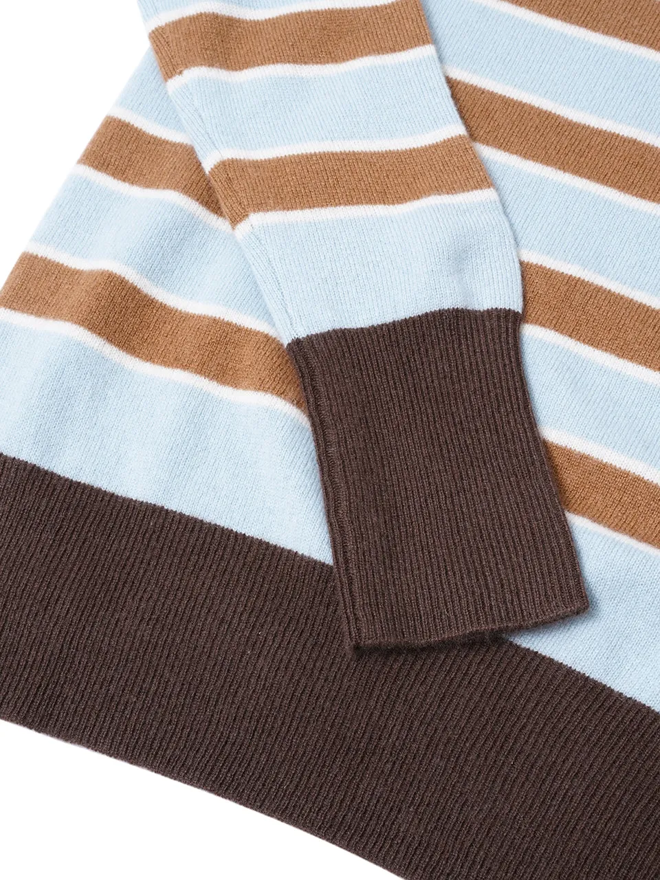 Classic Polo Striped Sweater_Baby Blue / Mocha