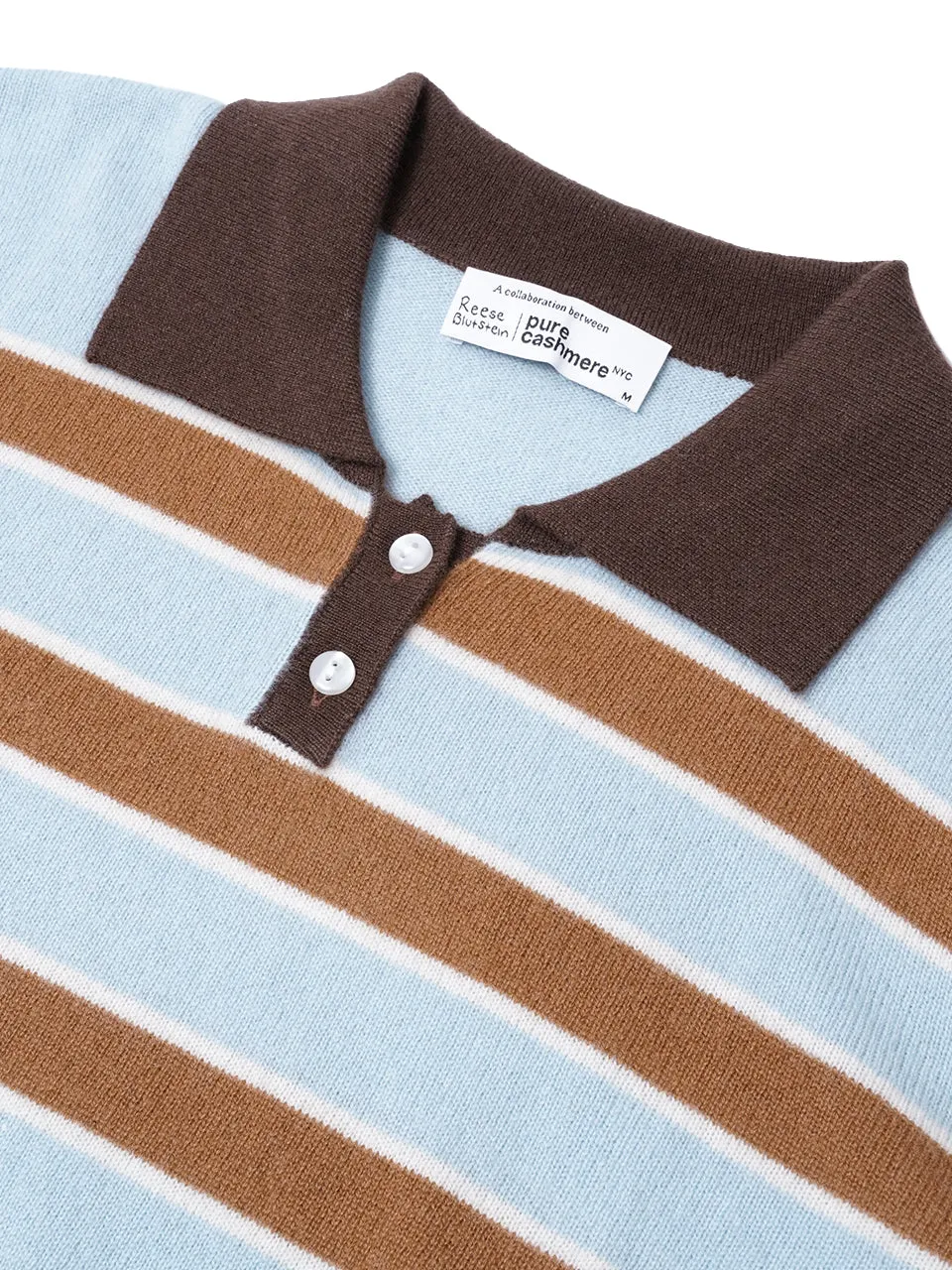 Classic Polo Striped Sweater_Baby Blue / Mocha