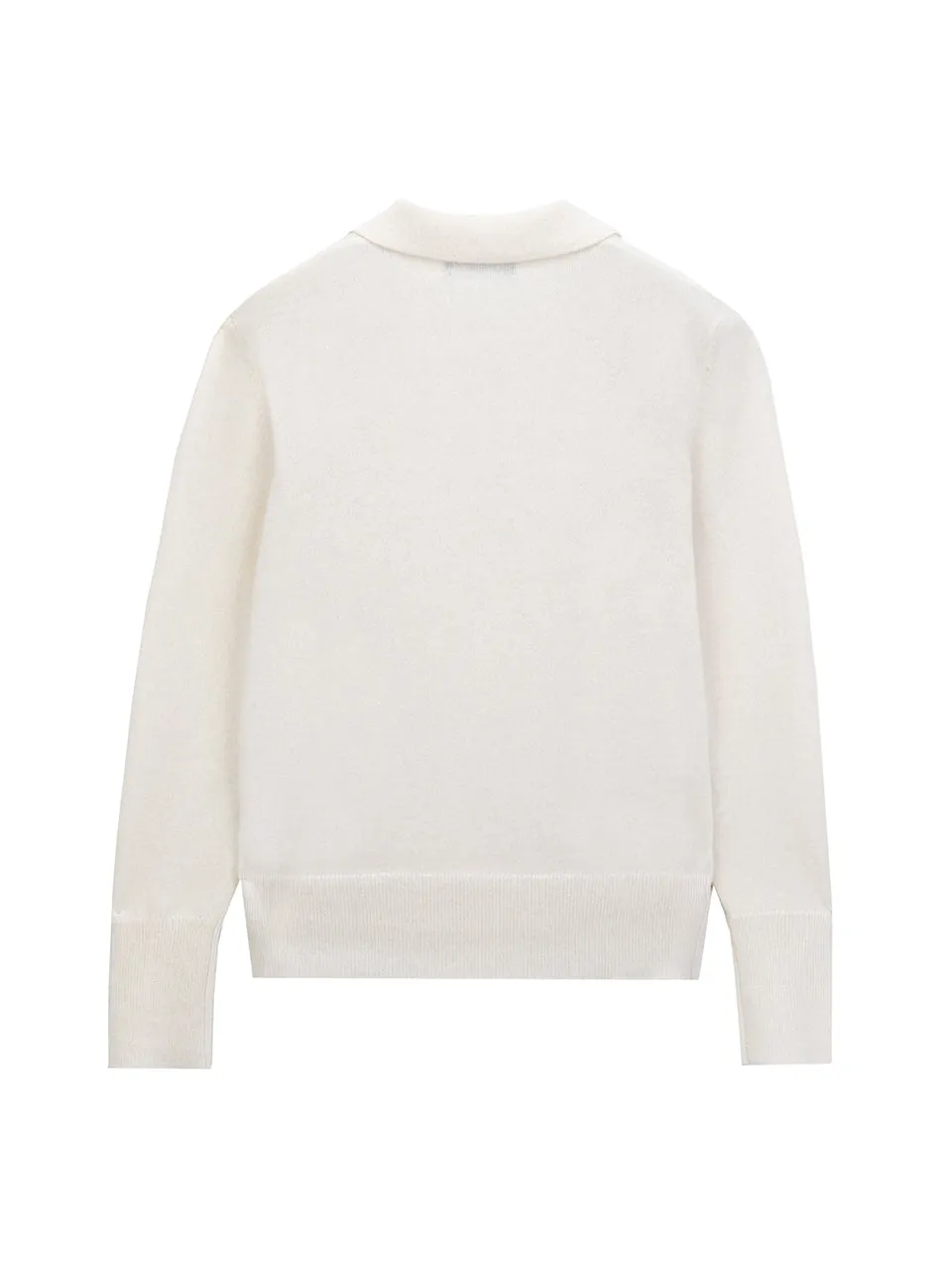 Classic Polo Sweater_Vintage White