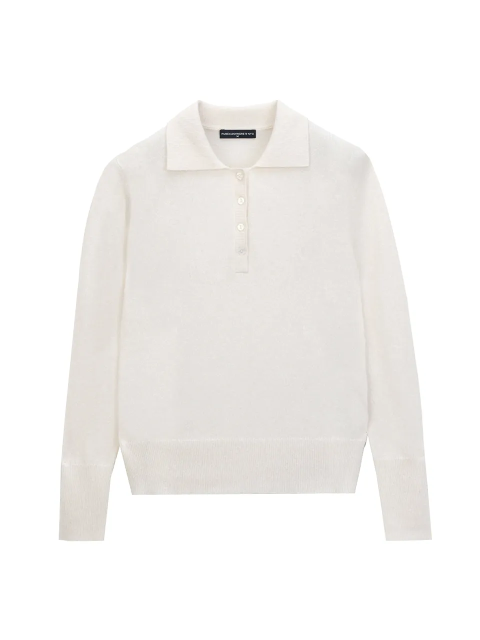 Classic Polo Sweater_Vintage White