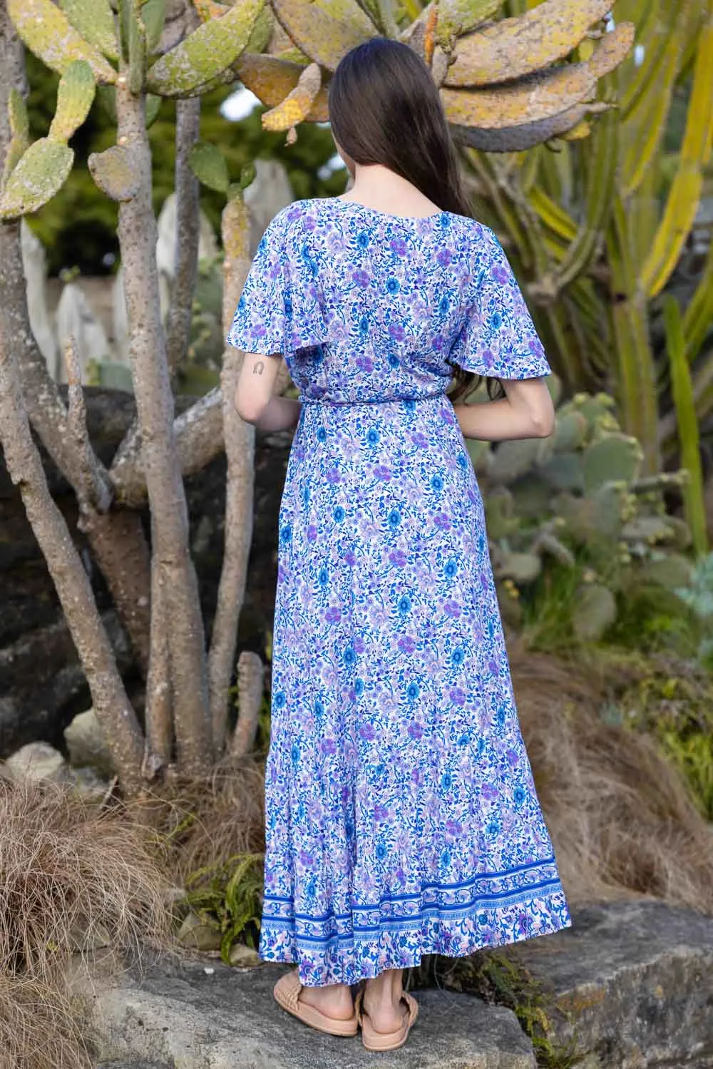 Cora Maxi Dress - Blue Boho