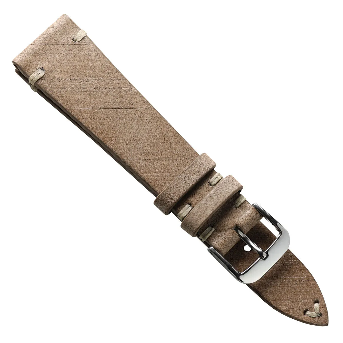 Cortez Genuine Leather Watch Strap - Beige