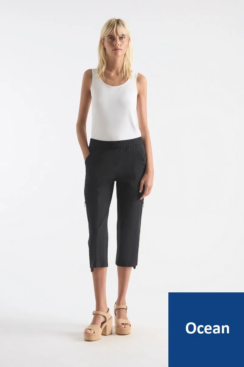 Cropped Zip Cargo in Ocean F65 1386 by Mela Purdie