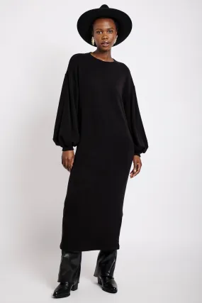 Cut and Sew Maxi Dress in Black