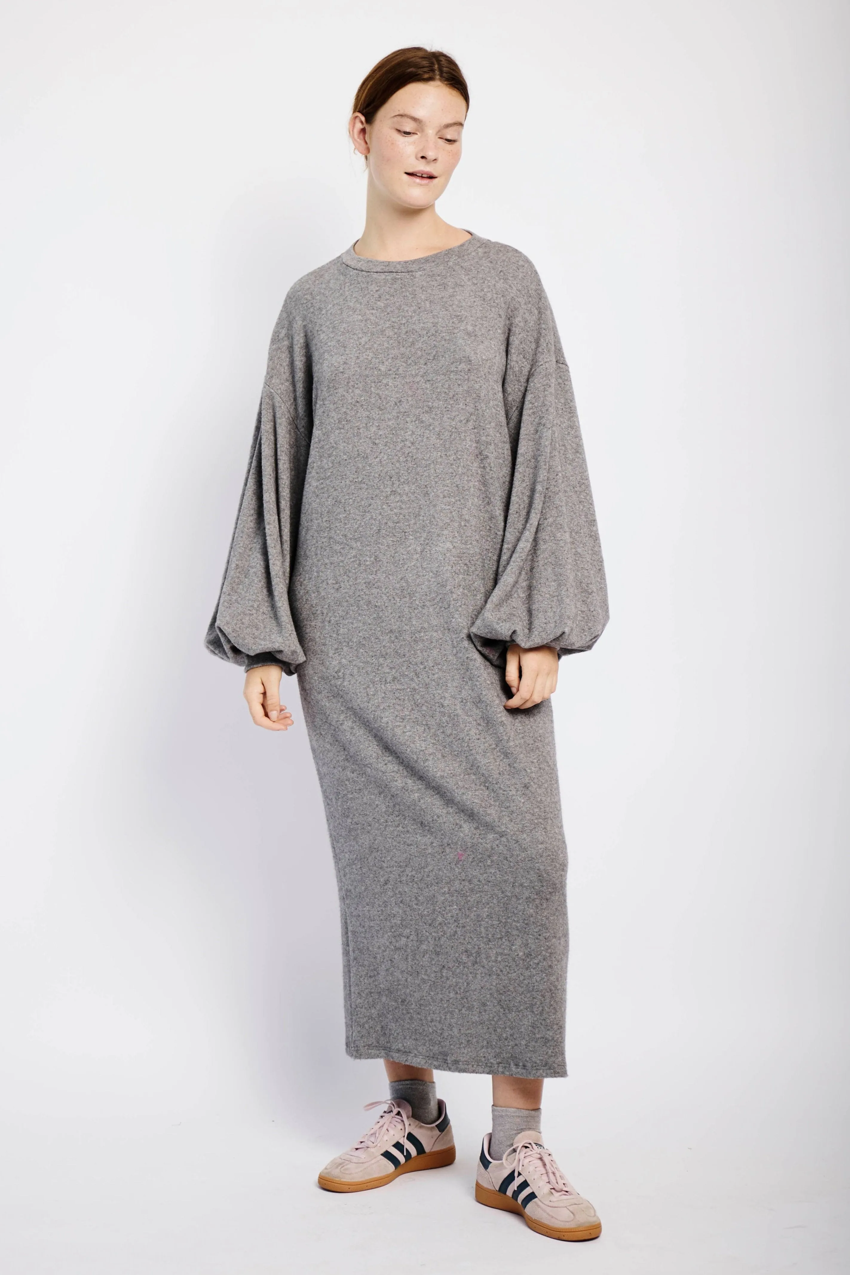 Cut and Sew Maxi Dress in Charcoal