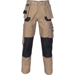 Dnc Workwear Duratex Cotton Duck Weave Tradies Cargo Pants With Twin Holster Tool Pocket - Knee Pads Not Included - 3337