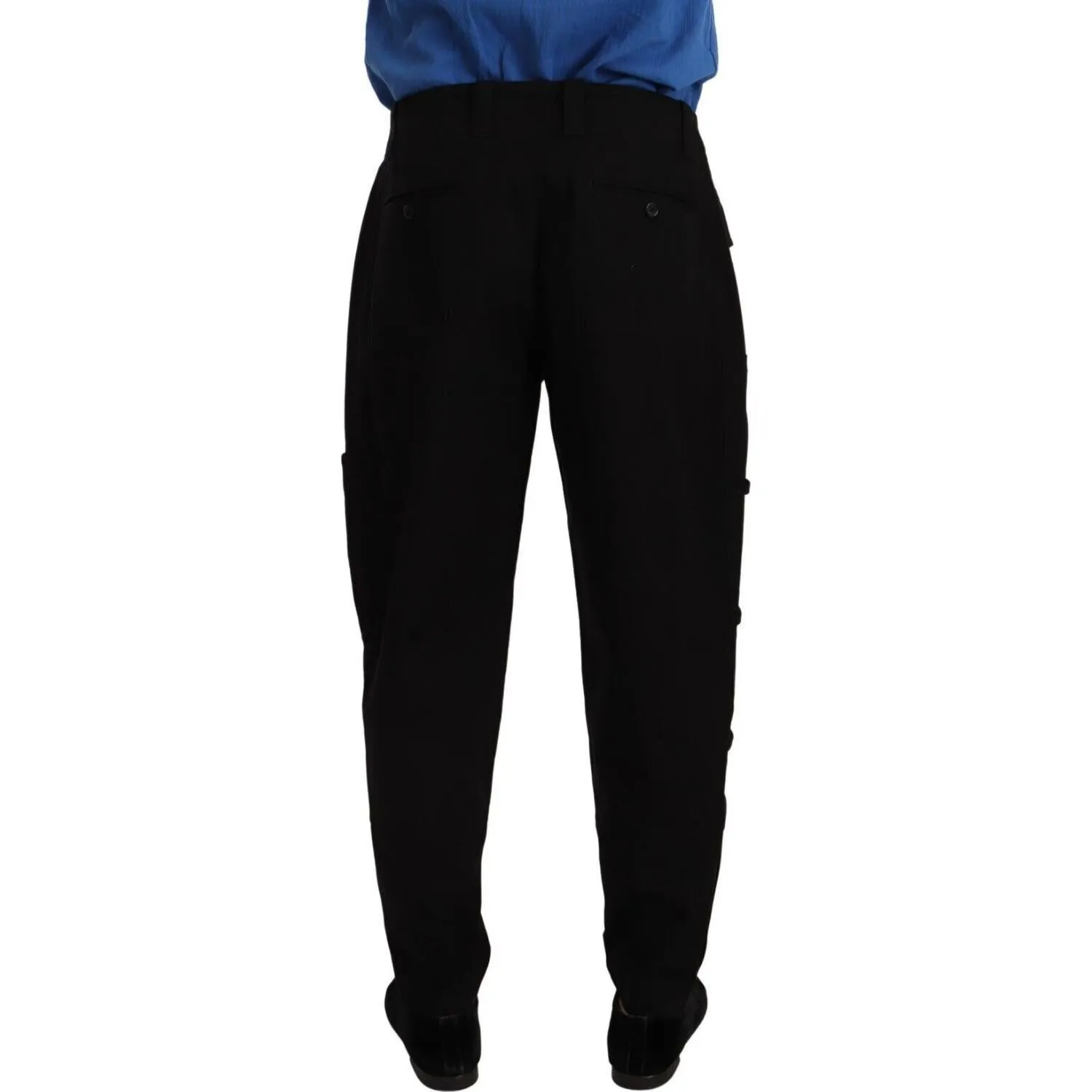 Dolce & Gabbana Chic Black Cargo Pants with Stretch Comfort