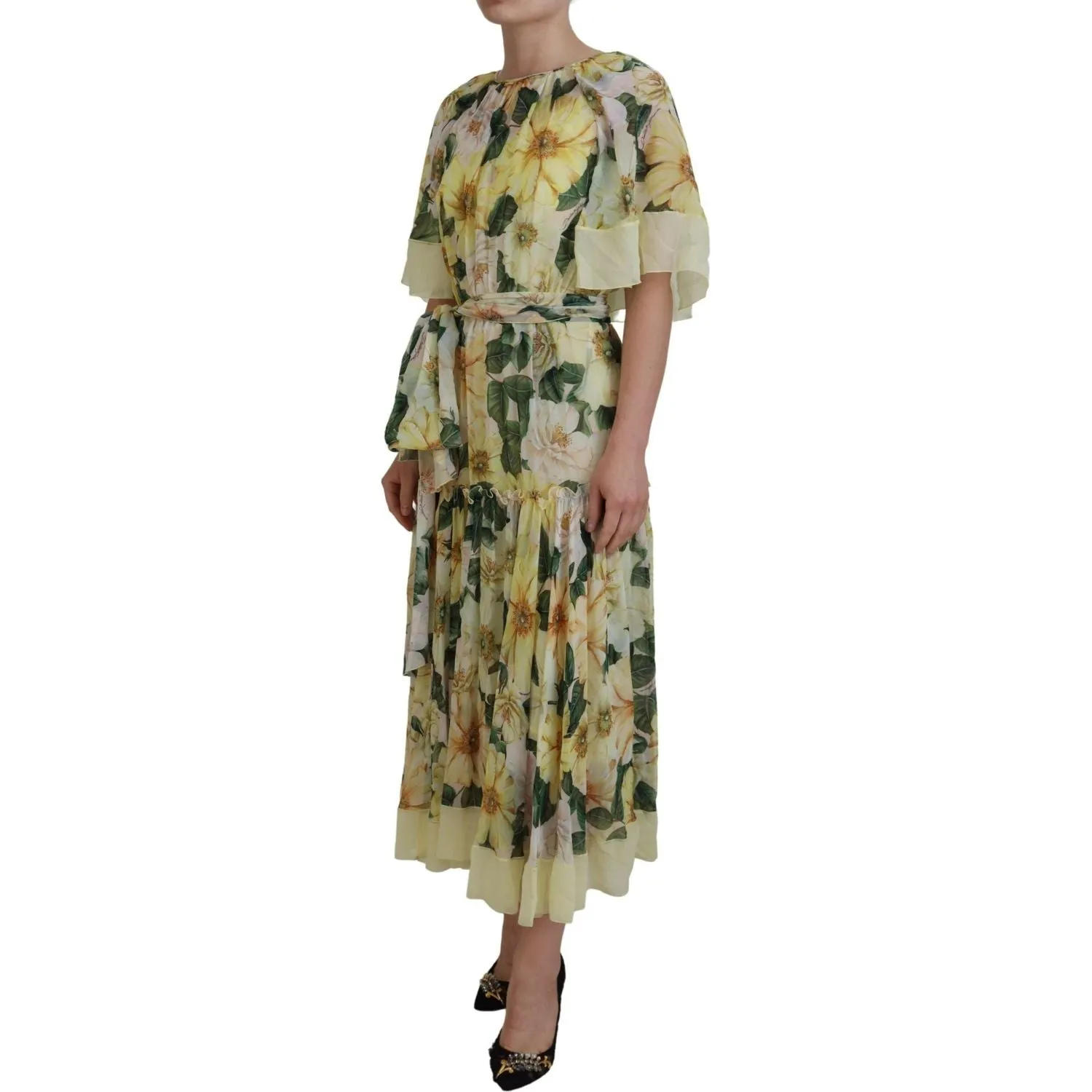 Dolce & Gabbana Elegant Silk Floral Maxi Dress