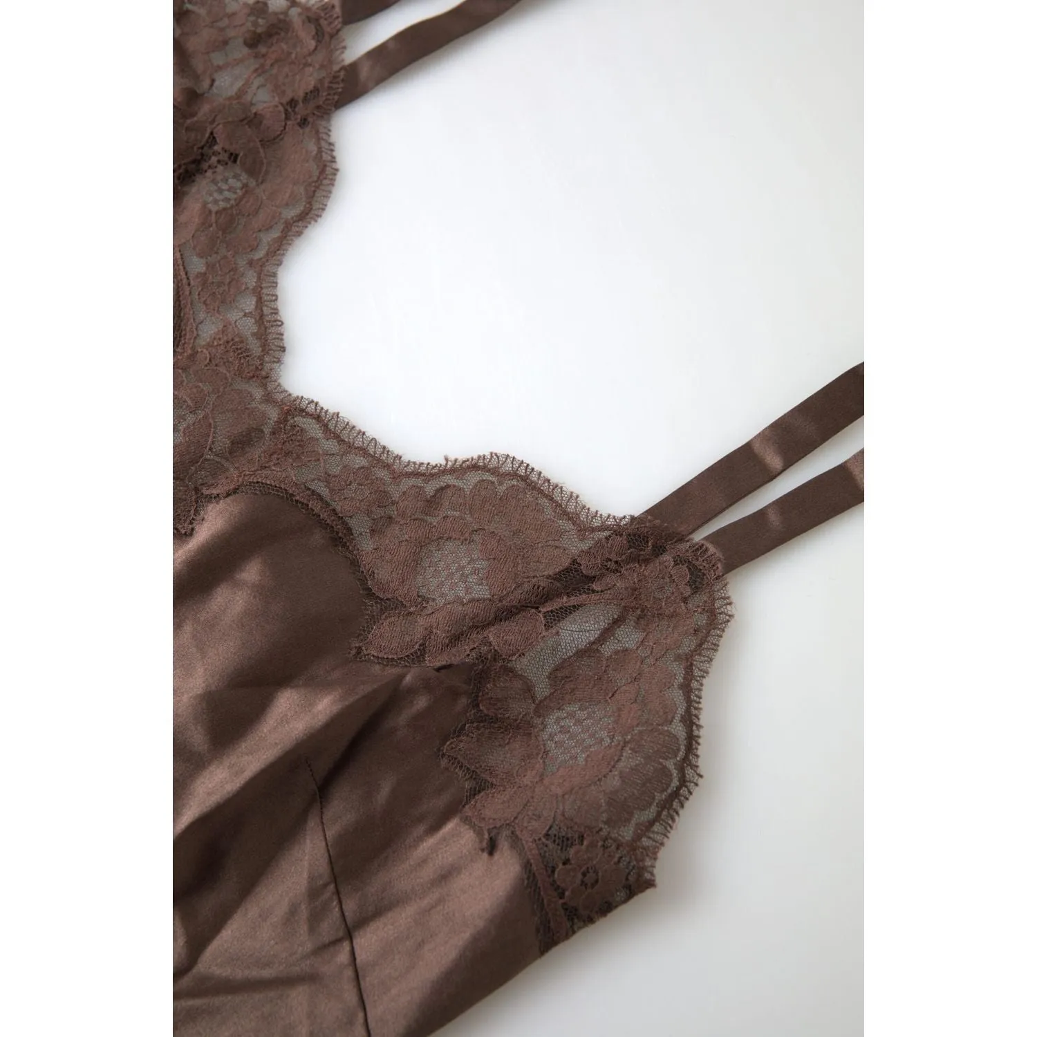 Dolce & Gabbana Silk Blend Camisole Top in Brown