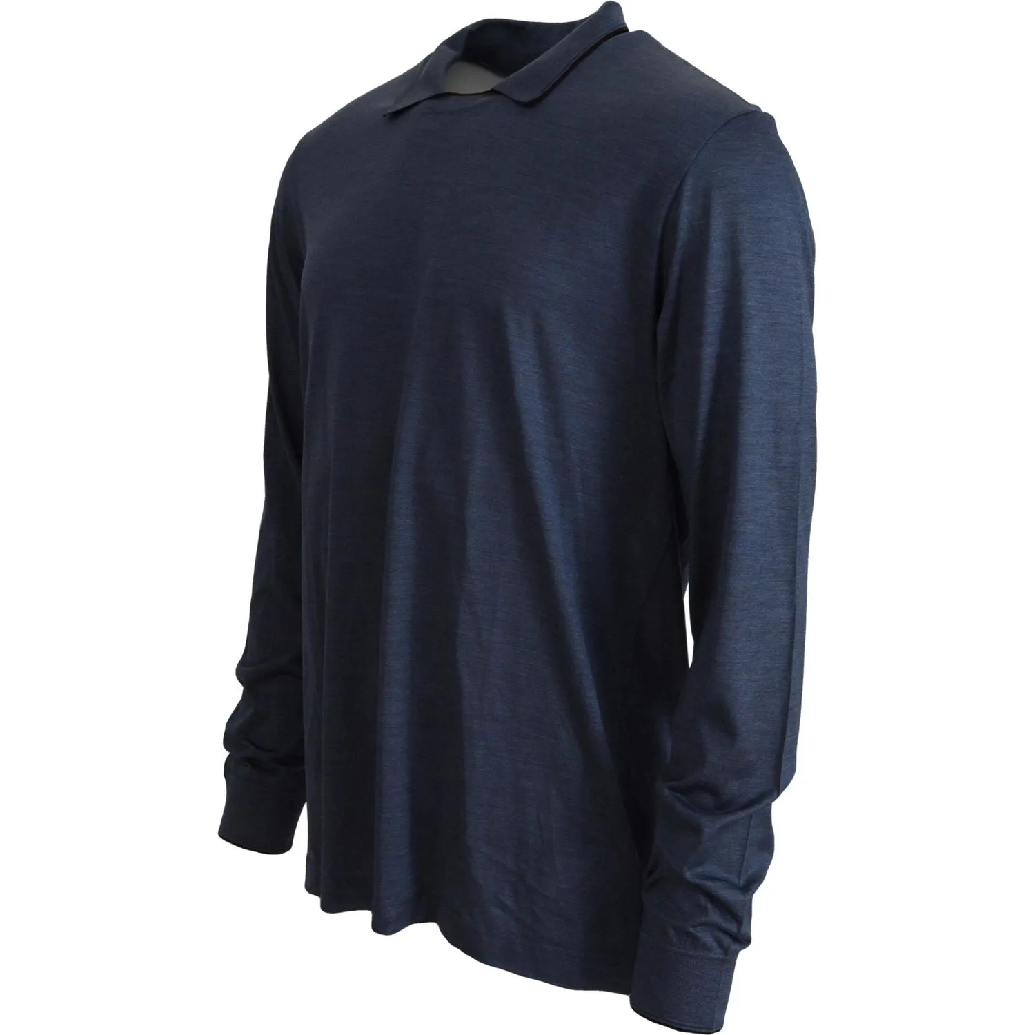 Dolce & Gabbana Sophisticated Silk Polo Sweater in Blue