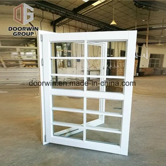 DOORWIN 2021White Color Full Divided Grilles Window, European Style Solid Oak/Teak/Pine Wood Window - China Wooden Window, American Casement Window