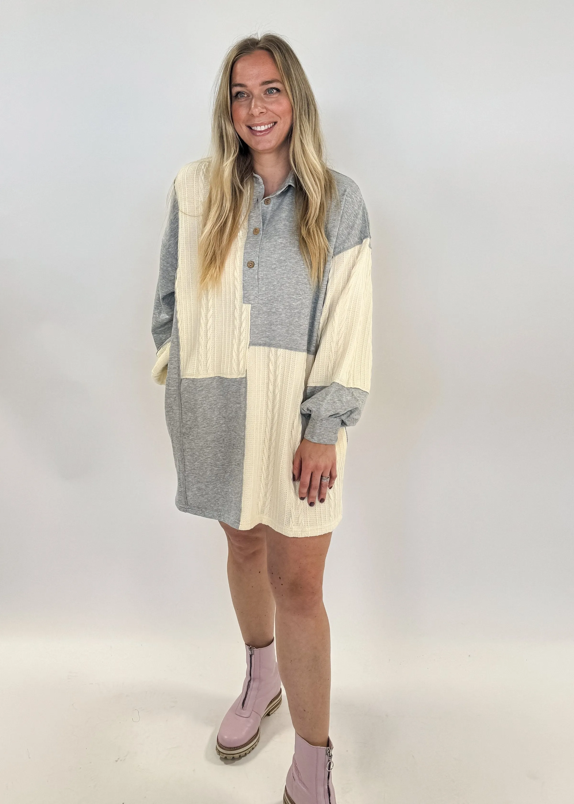 Dress Cable Knit French Terry