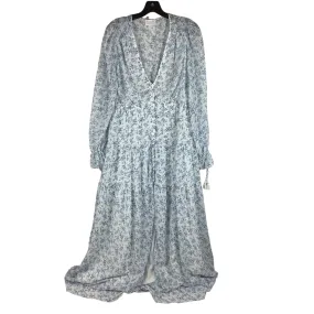 Dress Casual Maxi By Clothes Mentor In Blue & White, Size: L