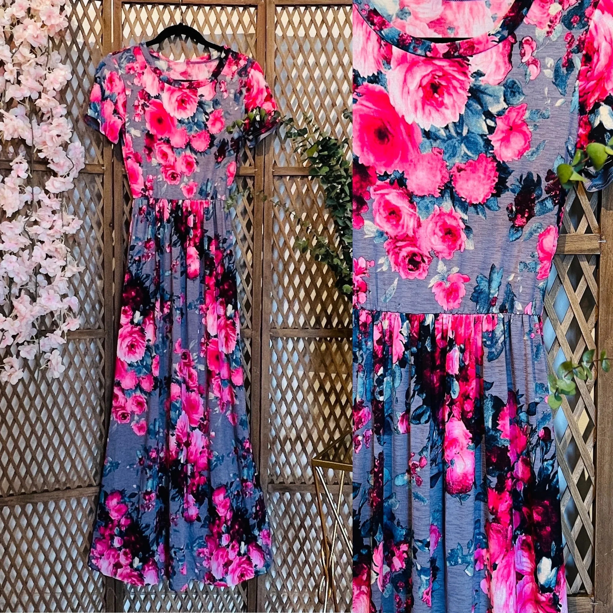 Empire Waist Amazing Floral Maxi Dress