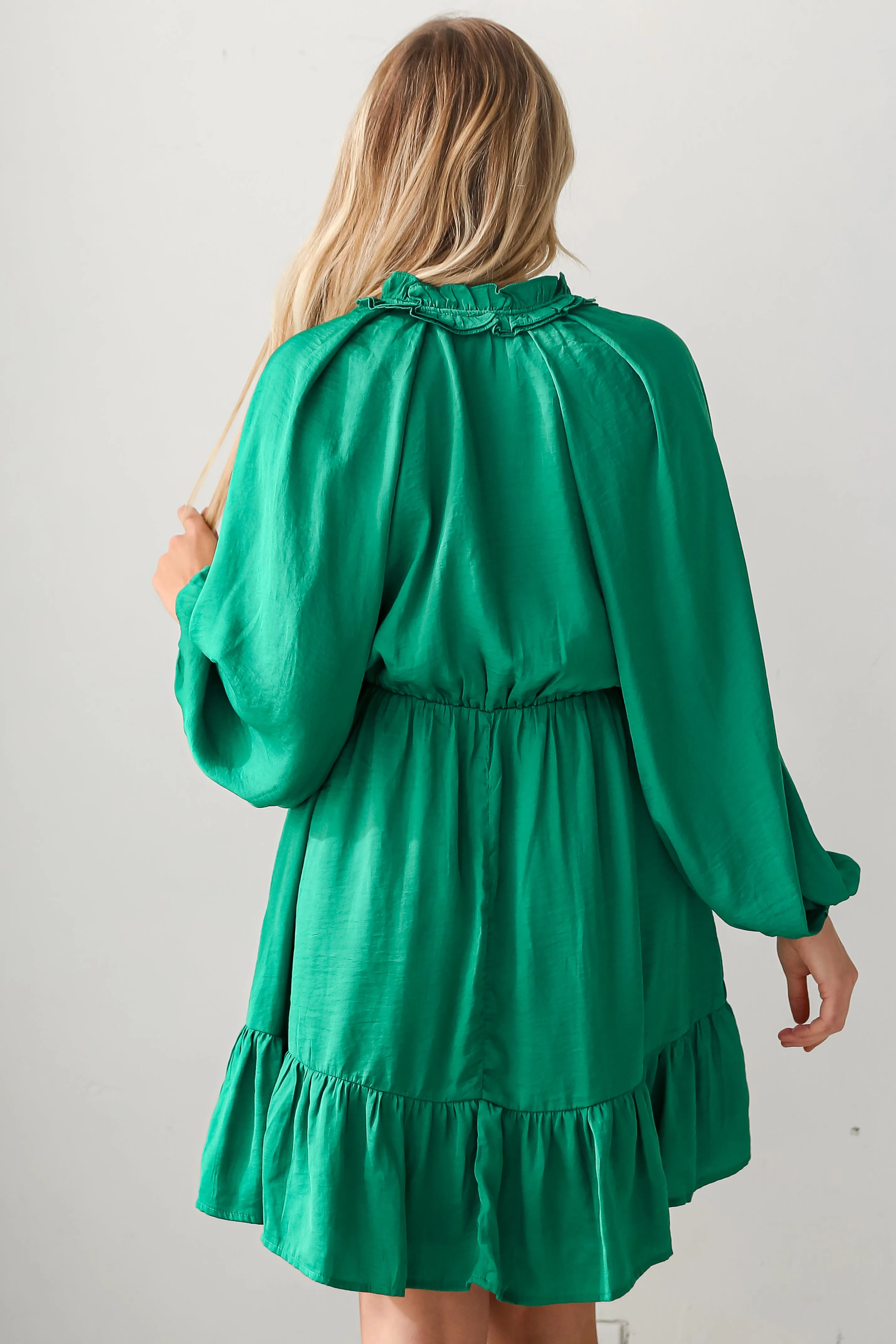 FINAL SALE - Limitless Radiance Kelly Green Mini Dress