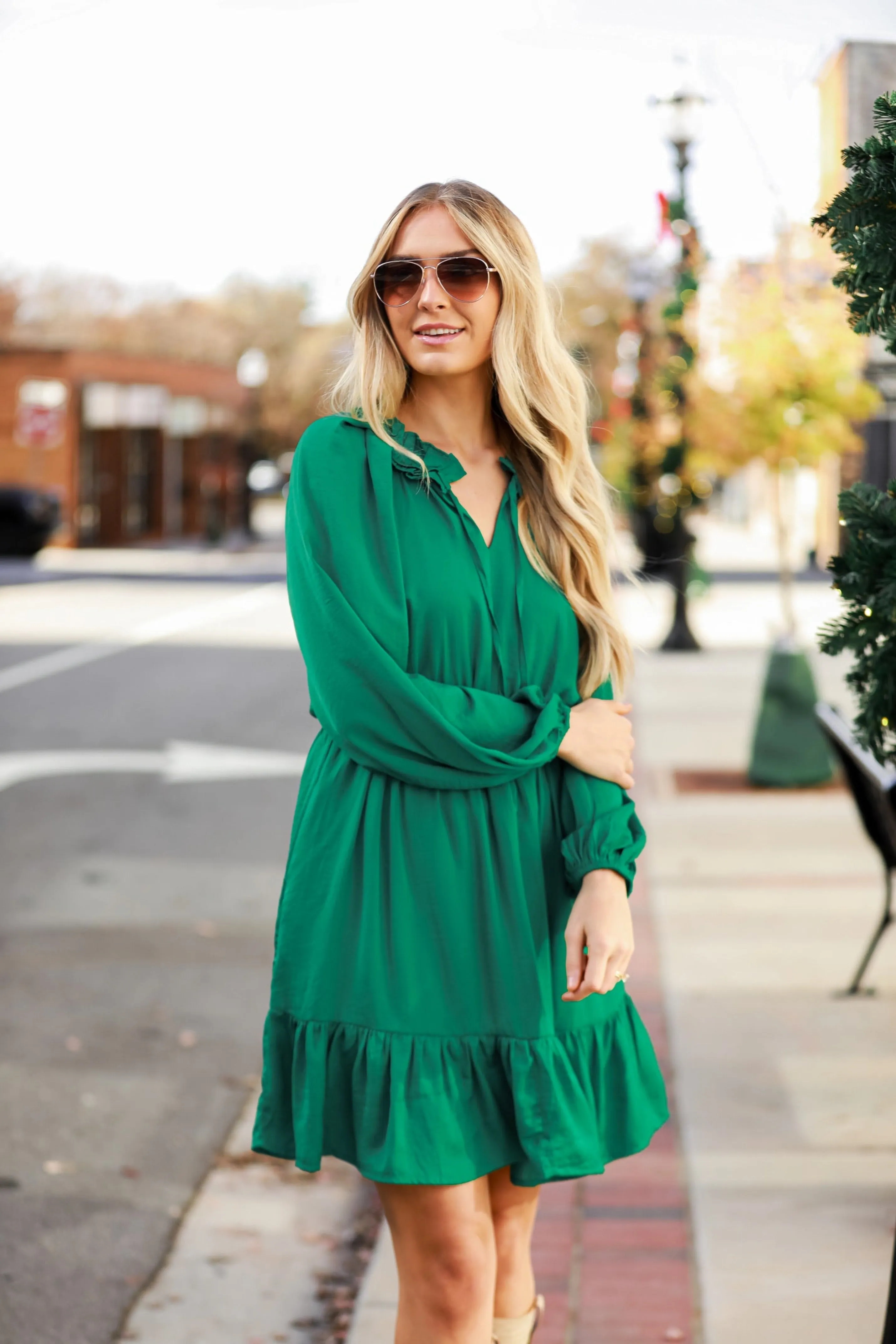 FINAL SALE - Limitless Radiance Kelly Green Mini Dress