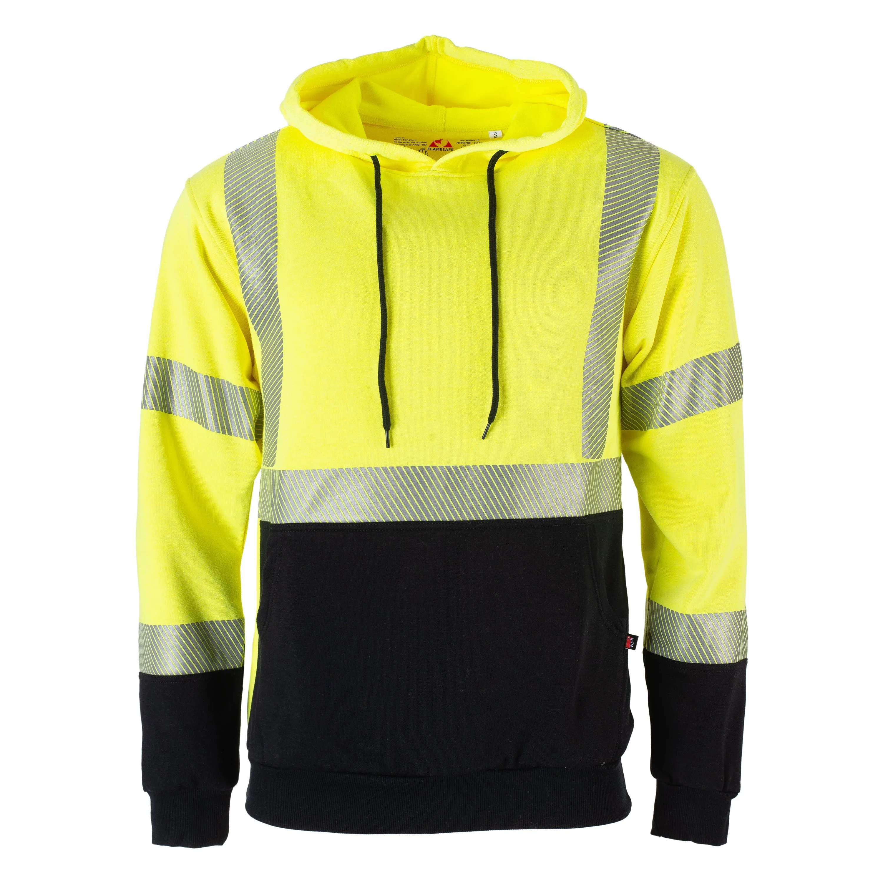 Flamesafe® FR High Visibility Hooded Sweatshirt - ANSI107 - CAT 2